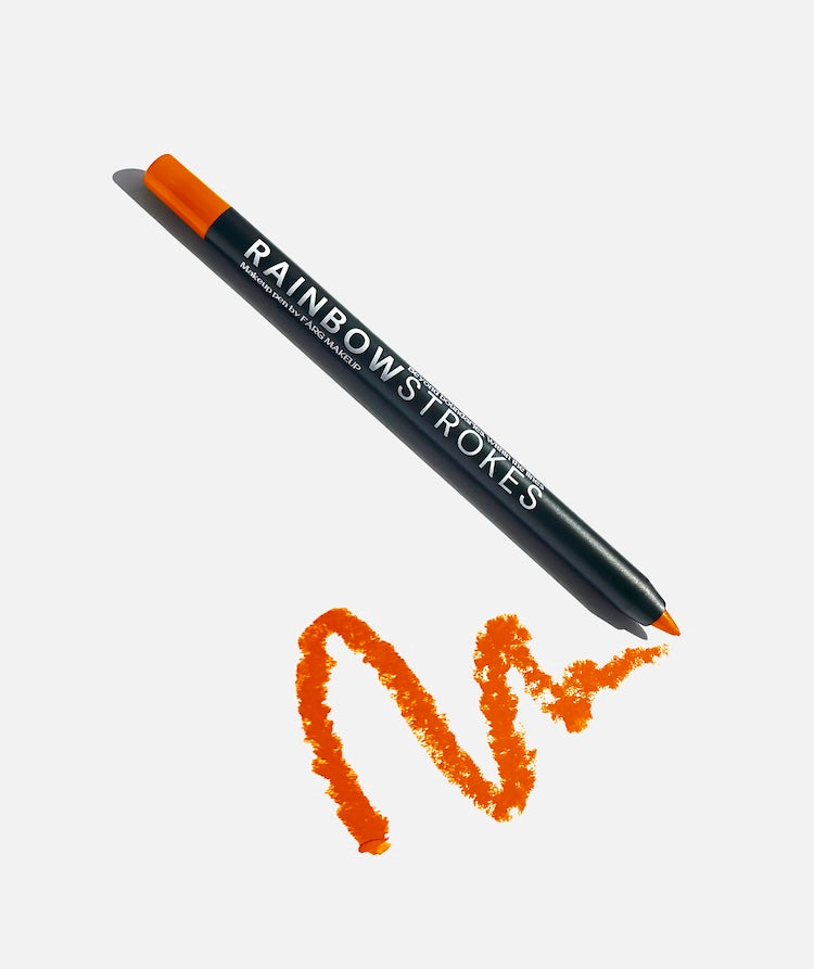 Long-lasting vibrant eyeliner and makeup pen Rainbow strokes in shade Ida orange