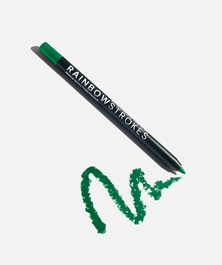 Long-lasting vibrant eyeliner and makeup pen Rainbow strokes in shade Molkan green