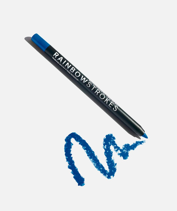 Long-lasting vibrant eyeliner and makeup pen Rainbow strokes in shade My blue