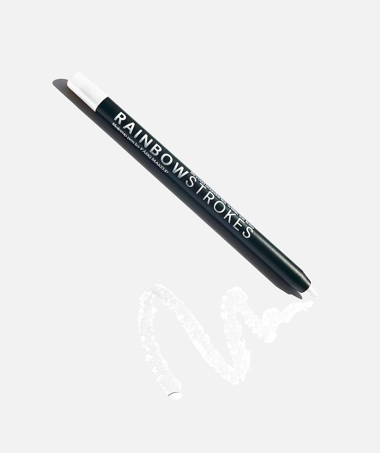 Long-lasting makeup pen and eyeliner for your waterline Rainbow strokes in shade Privilege white